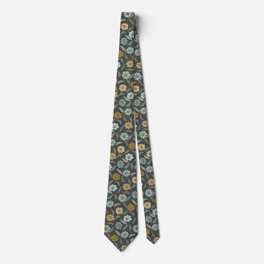 Retro Floral Spring Garden Neck Tie Krawatte (Vorderseite)
