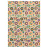 Retro Floral Tablecloth 60s Pastel Style Accent Tischdecke (Vorderseite)
