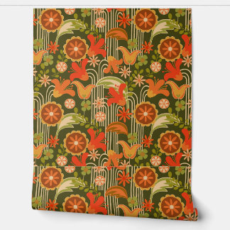 Retro floral -  tapete