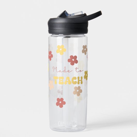 Retro Floral Teacher Trinkflasche (Links)