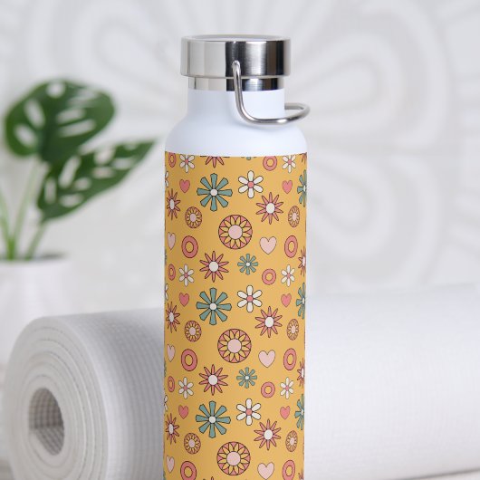 Retro Floral Trinkflasche