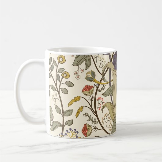 Retro floral vertikal nahtlos Design. Kaffeetasse (Links)