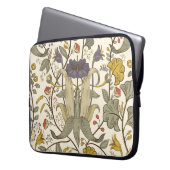 Retro floral vertikal nahtlos Design. Laptopschutzhülle (Vorderseite Links)