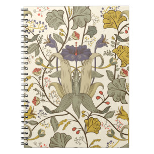 Retro floral vertikal nahtlos Design. Notizblock