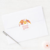 Retro Floral Vielen Dank Sticker (Umschlag)