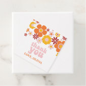 Retro Floral Vielen Dank Sticker Geschenkanhänger (Beispiel)