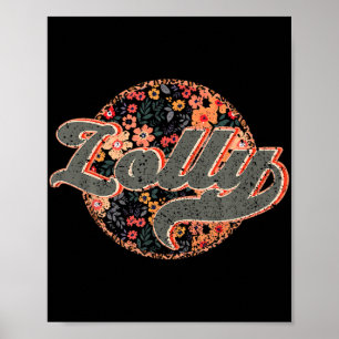 Retro Floral Vintage Blume Geburtstagsmütter Tag Poster