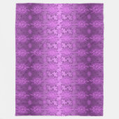 Retro Floral Violet Design Fleecedecke (Vorderseite)