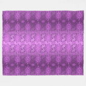 Retro Floral Violet Design Fleecedecke (Vorderseite (Horizontal))