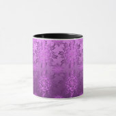 Retro Floral Violet Design Tasse (Zentrum)