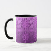 Retro Floral Violet Design Tasse (Links)