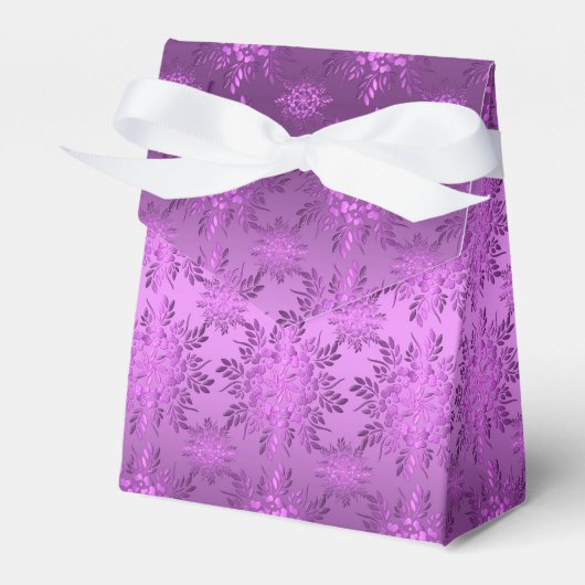 Retro Floral Violet Geschenkschachtel (Vorderseite)