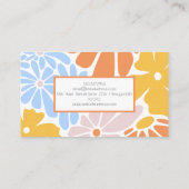 Retro Floral Visitenkarte (Rückseite)