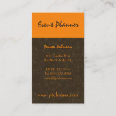 Retro-Floral-Visitenkarte Visitenkarte (Rückseite)