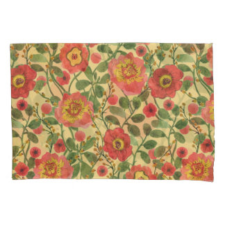 Retro Floral Wasserfarbe: Zeitlose Eleganz Kissenbezug
