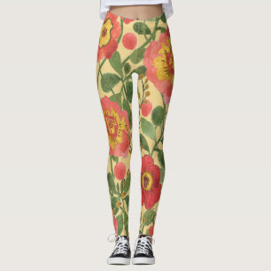 Retro Floral Wasserfarbe: Zeitlose Eleganz Leggings