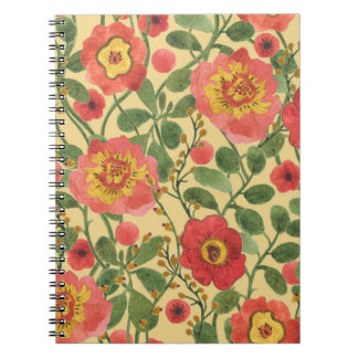 Retro Floral Wasserfarbe: Zeitlose Eleganz Notizblock
