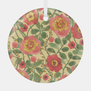 Retro Floral Wasserfarbe: Zeitlose Eleganz Ornament Aus Glas