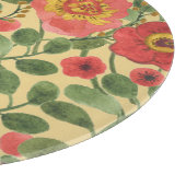 Retro Floral Wasserfarbe: Zeitlose Eleganz Schneidebrett (Ecke)