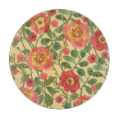 Retro Floral Wasserfarbe: Zeitlose Eleganz Schneidebrett (Vorderseite)
