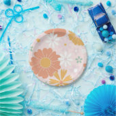 Retro Floral Wild Blume Geburtstagspult Pappteller (Party)