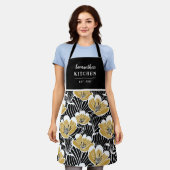 Retro Floral Women's Name Schürze (Getragen)
