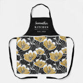 Retro Floral Women's Name Schürze (Vorderseite)