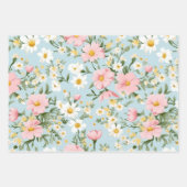 RETRO FLORAL WRAPPING PAPIER SET (Vorderseite)