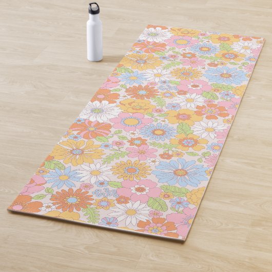 Retro Floral Yogamatte (Beispiel)