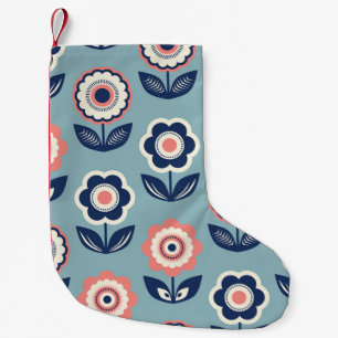 Retro Floral: Zeitloser Musterarm Kleiner Weihnachtsstrumpf