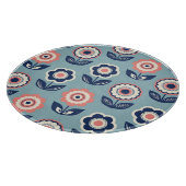Retro Floral: Zeitloser Musterarm Schneidebrett (Ecke)