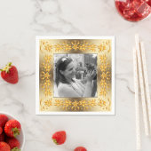 Retro florale goldene Rahmen. Serviette (Beispiel)