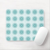 Retro florale Mousepad, Aquamarin Mousepad (Mit Mouse)
