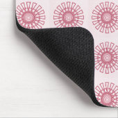 Retro florale Mousepad, Magenta Mousepad (Ecke)