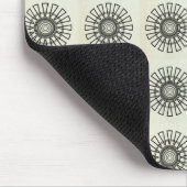 Retro florale Mousepad, schwarz Mousepad (Ecke)