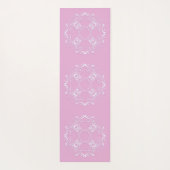 Retro florale rosa Textur. Yogamatte (Rückseite)