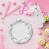 Retro-floraler Hintergrund Pappteller (Party)