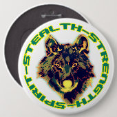 retro florales Design Button (Vorne & Hinten)