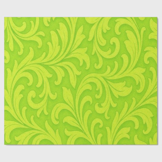 retro florales Design Geschenkpapier (Flach)