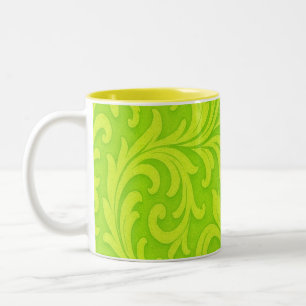 retro florales Design Zweifarbige Tasse