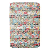 Retro, florales Retro Badematte (Vorderseite Vertikal)