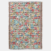 Retro, florales Retro Decke (Vorderseite Vertikal)