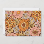 Retro Florals ANY AGE Invitation Einladung (Rückseite)