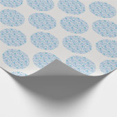 Retro Florals Berry Blues Polka Dot Geschenkpapier (Ecke)