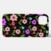Retro Florals Case-Mate iPhone Hülle (Rückseite (Horizontal))