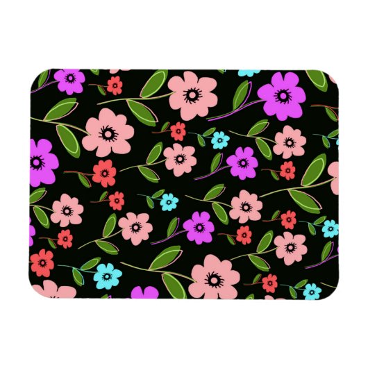 Retro Florals Magnet (Horizontal)