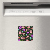 Retro Florals Magnet (In Situ (Geschirrspüler))