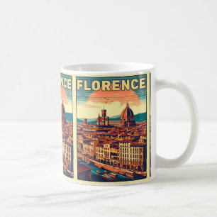 Retro Florence, Firenze italy Reisegeschenke Kaffeetasse