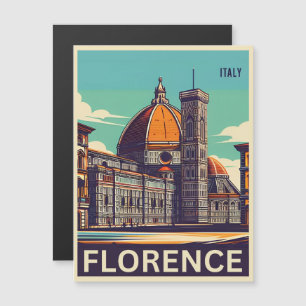 Retro Florence, Firenze italy Reisegeschenke Magnetkarte