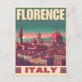 Retro Florence, Firenze italy Reisegeschenke Postkarte (Vorderseite)